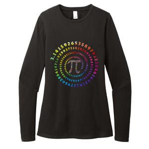 Spiral Pi Color Numbers Math Funny Pi Day Math Teacher Geek Womens CVC Long Sleeve Shirt