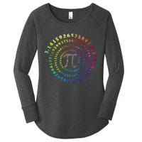 Spiral Pi Color Numbers Math Funny Pi Day Math Teacher Geek Women's Perfect Tri Tunic Long Sleeve Shirt