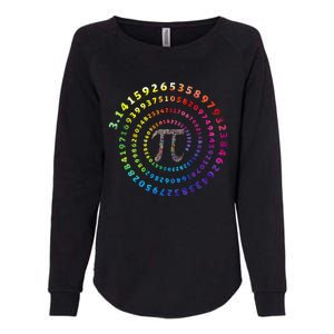 Spiral Pi Color Numbers Math Funny Pi Day Math Teacher Geek Womens California Wash Sweatshirt