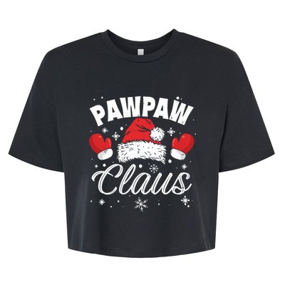 Santa Pawpaw Claus Xmas Family Matching Pajamas Team Santa Cool Gift Bella+Canvas Jersey Crop Tee