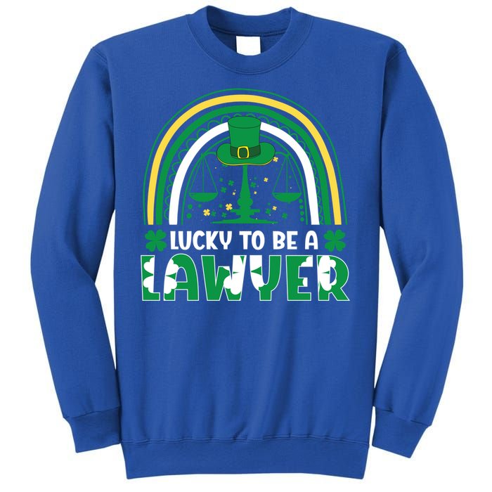 Saint Patrick Costume Rainbow Shamrock Lucky To Be A Lawyer Gift Sweatshirt