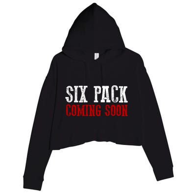 Six Pack Coming Soon Gift Crop Fleece Hoodie