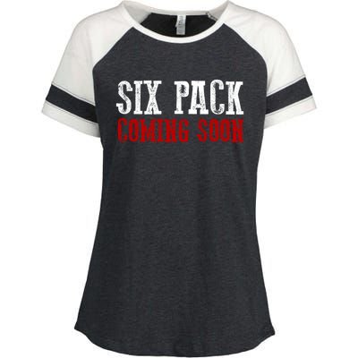 Six Pack Coming Soon Gift Enza Ladies Jersey Colorblock Tee