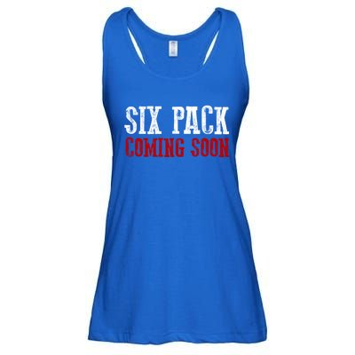 Six Pack Coming Soon Gift Ladies Essential Flowy Tank