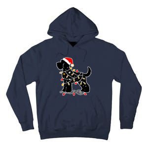 Santa Puppy Christmas Lights Tall Hoodie