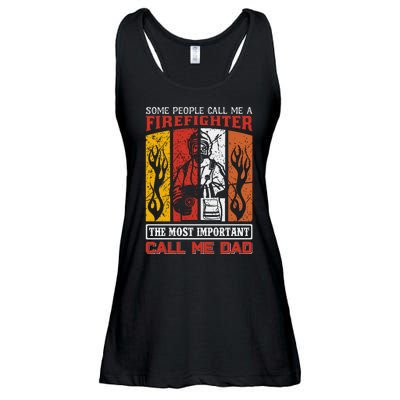 Some People Call Me A Firefighter The Most Important Call Me Dad Ladies Essential Flowy Tank