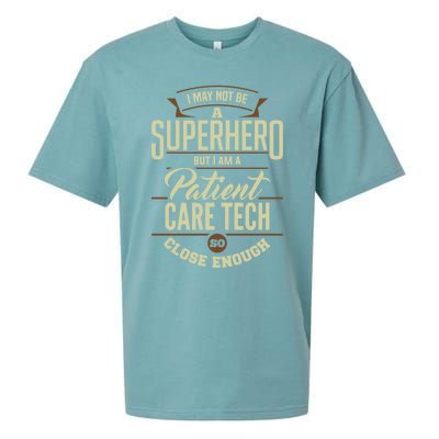 Superhero Patient Care Tech Pct Medical Technician Gift Sueded Cloud Jersey T-Shirt