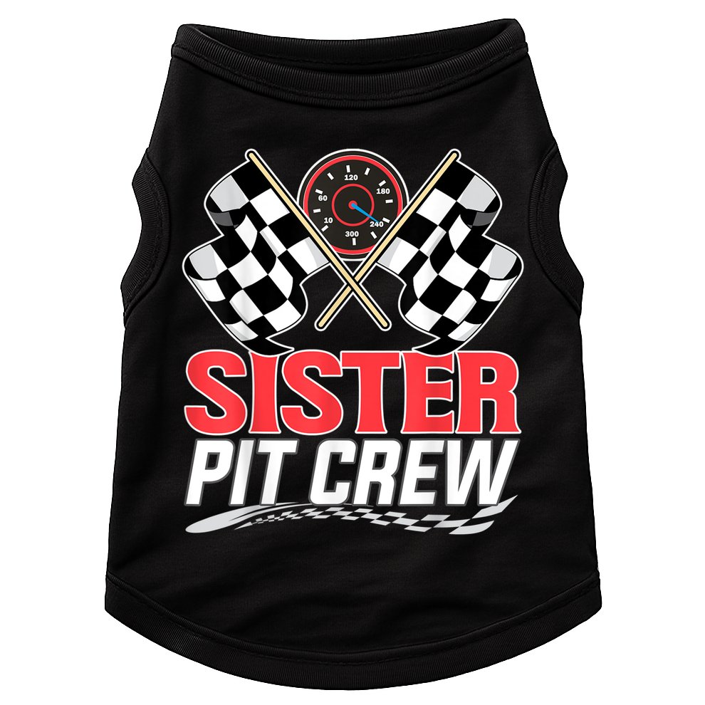 Sister Pit Crew Race Car Birthday Party Racing Family Doggie Tank
