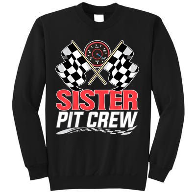 Sister Pit Crew Race Car Birthday Party Racing Family Sweatshirt