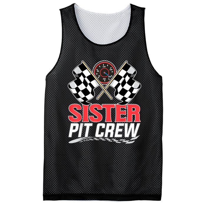 Sister Pit Crew Race Car Birthday Party Racing Family Mesh Reversible Basketball Jersey Tank