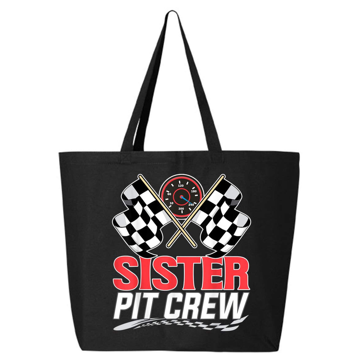 Sister Pit Crew Race Car Birthday Party Racing Family 25L Jumbo Tote