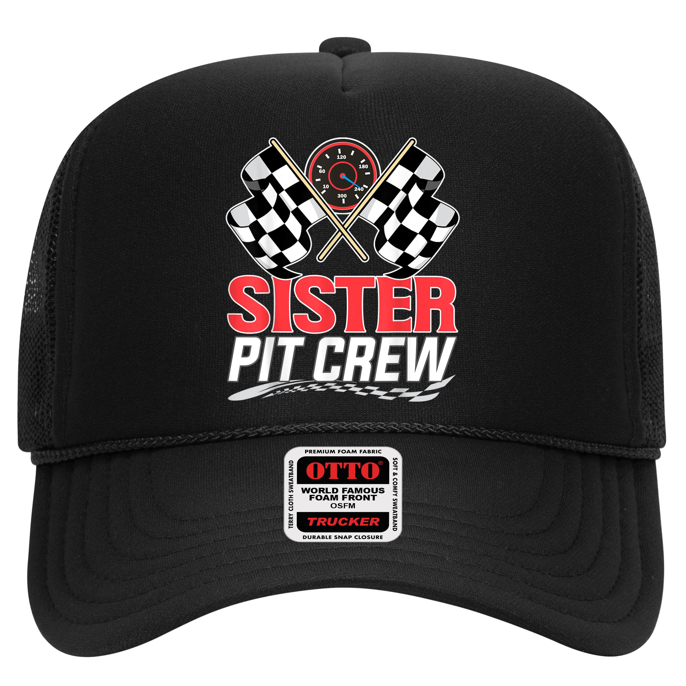Sister Pit Crew Race Car Birthday Party Racing Family Hat
