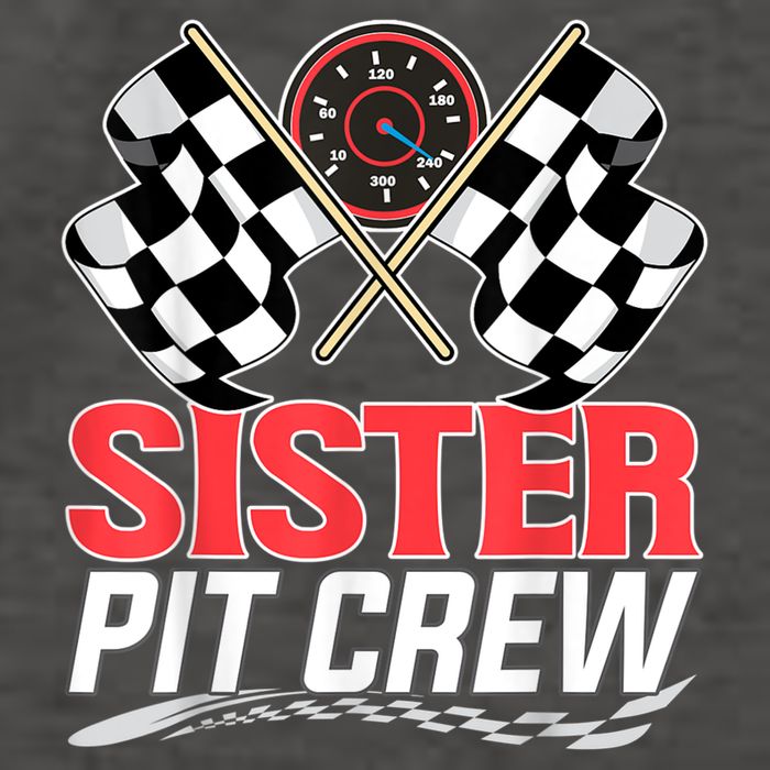Sister Pit Crew Race Car Birthday Party Racing Family Vector Backpack