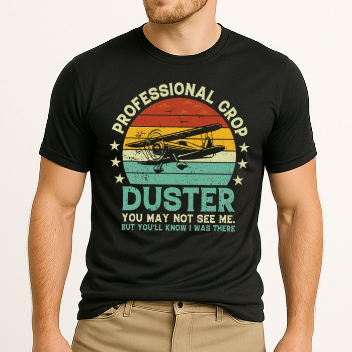 Sarcastic Professional Crop Duster Funny Adult Cooling Performance Crew T-Shirt