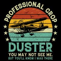 Sarcastic Professional Crop Duster Funny Adult Cooling Performance Crew T-Shirt