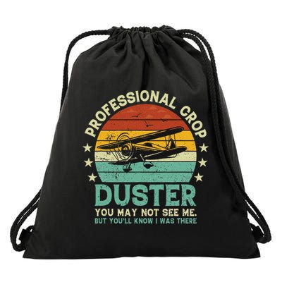 Sarcastic Professional Crop Duster Funny Adult Drawstring Bag