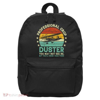 Sarcastic Professional Crop Duster Funny Adult 16 in Basic Backpack