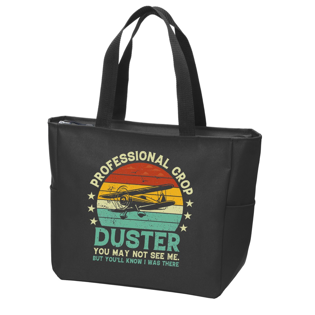 Sarcastic Professional Crop Duster Funny Adult Zip Tote Bag
