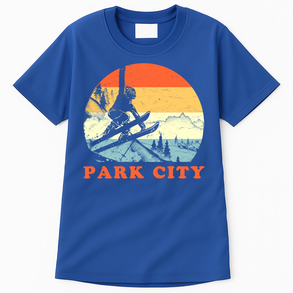 Ski Park City Utah Vintage Snow Skiing Vacation Meaningful Gift Tall T-Shirt