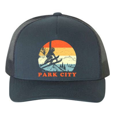 Ski Park City Utah Vintage Snow Skiing Vacation Meaningful Gift Yupoong Adult 5-Panel Trucker Hat