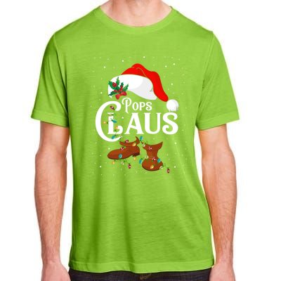 Santa Pops Claus Christmas Lights Family Funny Gift Adult ChromaSoft Performance T-Shirt