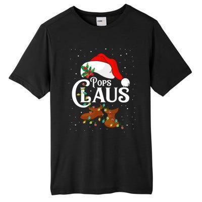 Santa Pops Claus Christmas Lights Family Funny Gift Tall Fusion ChromaSoft Performance T-Shirt