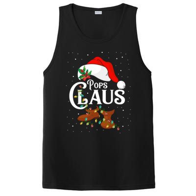 Santa Pops Claus Christmas Lights Family Funny Gift PosiCharge Competitor Tank