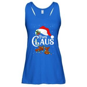 Santa Pops Claus Christmas Lights Family Funny Gift Ladies Essential Flowy Tank