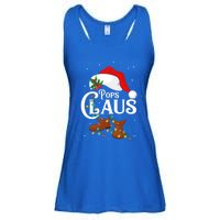 Santa Pops Claus Christmas Lights Family Funny Gift Ladies Essential Flowy Tank