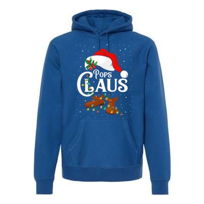 Santa Pops Claus Christmas Lights Family Funny Gift Premium Hoodie