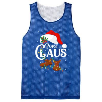 Santa Pops Claus Christmas Lights Family Funny Gift Mesh Reversible Basketball Jersey Tank