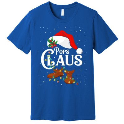 Santa Pops Claus Christmas Lights Family Funny Gift Premium T-Shirt