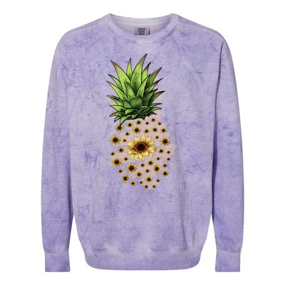 Sunflower Pineapple Cute Colorblast Crewneck Sweatshirt