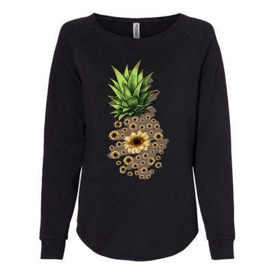 Sunflower Pineapple Cute Womens California Wash Sweatshirt