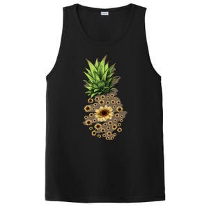 Sunflower Pineapple Cute PosiCharge Competitor Tank