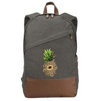 Sunflower Pineapple Cute Cotton Canvas Backpack