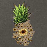 Sunflower Pineapple Cute Cotton Canvas Backpack