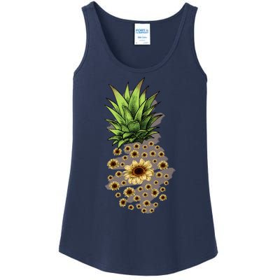 Sunflower Pineapple Cute Ladies Essential Tank