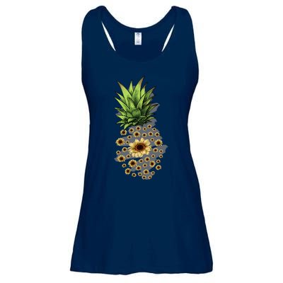 Sunflower Pineapple Cute Ladies Essential Flowy Tank