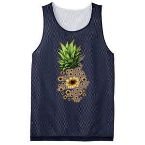 Sunflower Pineapple Cute Mesh Reversible Basketball Jersey Tank