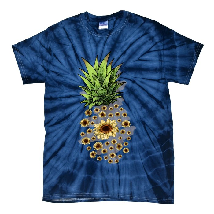 Sunflower Pineapple Cute Tie-Dye T-Shirt
