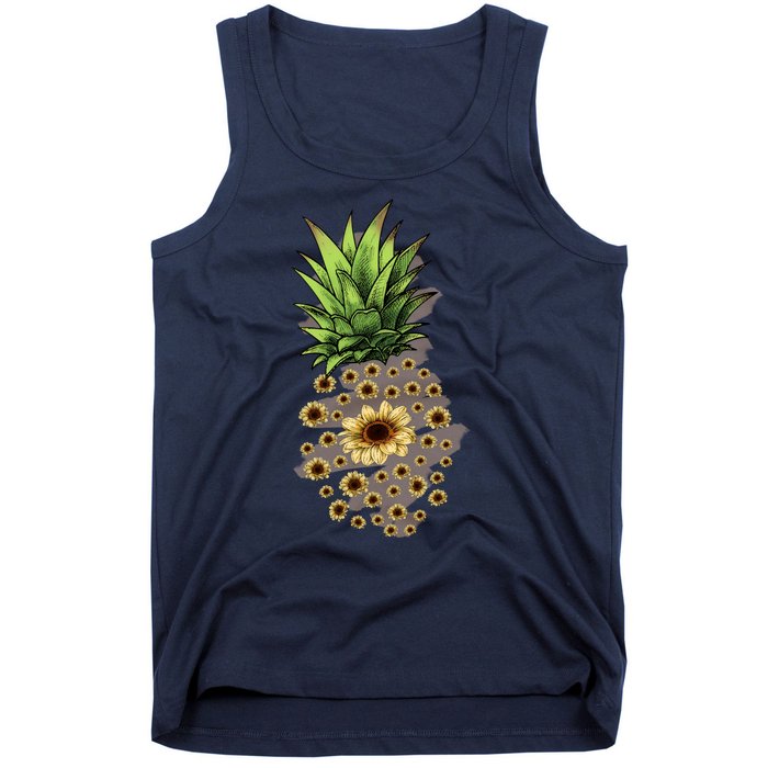 Sunflower Pineapple Cute Tank Top