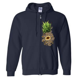 Sunflower Pineapple Cute Full Zip Hoodie