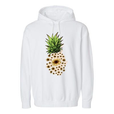 Sunflower Pineapple Cute Garment-Dyed Fleece Hoodie