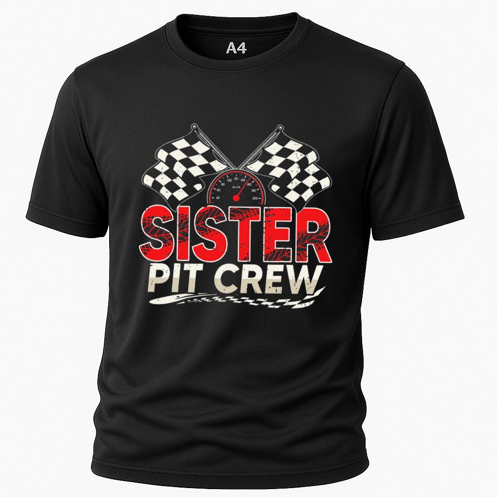 Sister Pit Crew Race Car Lover Racing Family Matching Funny Performance Shirt