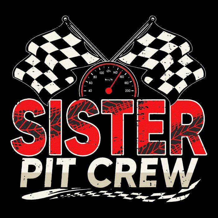 Sister Pit Crew Race Car Lover Racing Family Matching Funny Bucket Hat