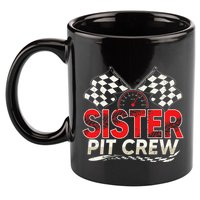 Sister Pit Crew Race Car Lover Racing Family Matching Funny 11oz C Handle Ceramic Mug