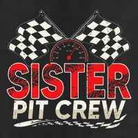 Sister Pit Crew Race Car Lover Racing Family Matching Funny 25L Jumbo Tote