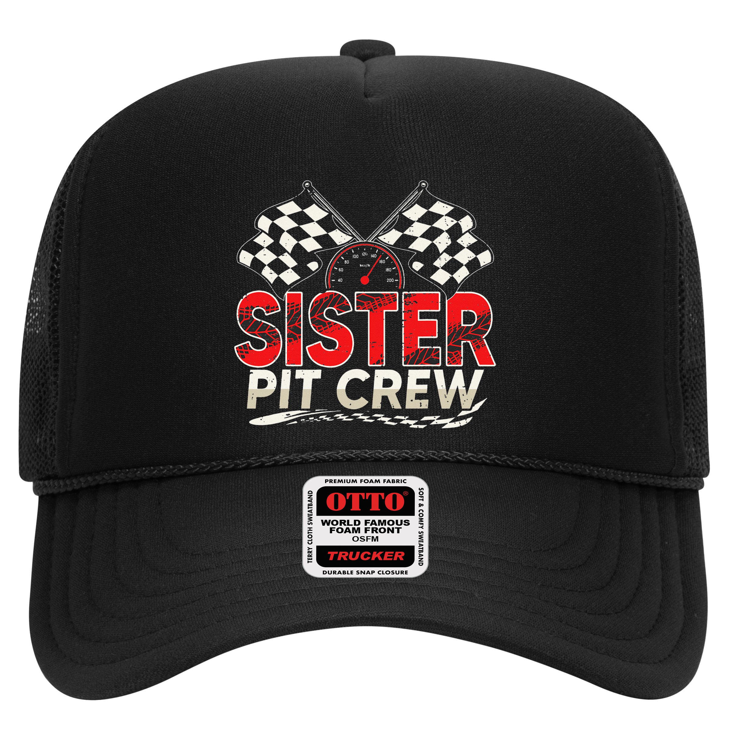 Sister Pit Crew Race Car Lover Racing Family Matching Funny Hat