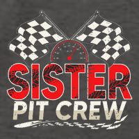 Sister Pit Crew Race Car Lover Racing Family Matching Funny Vector Backpack